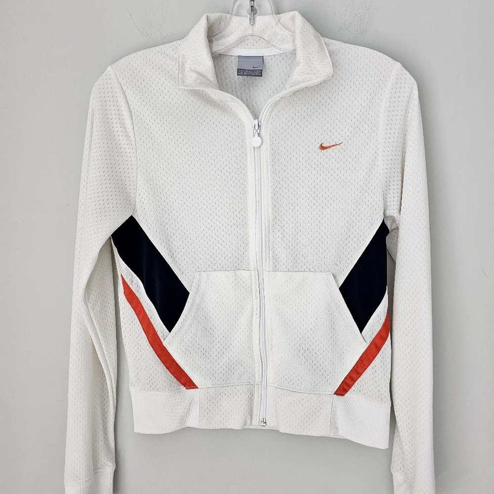 Vintage Nike Track Jacket Lightweight Full zip Woman's size 8-10 Nylon - Picture 16 of 16